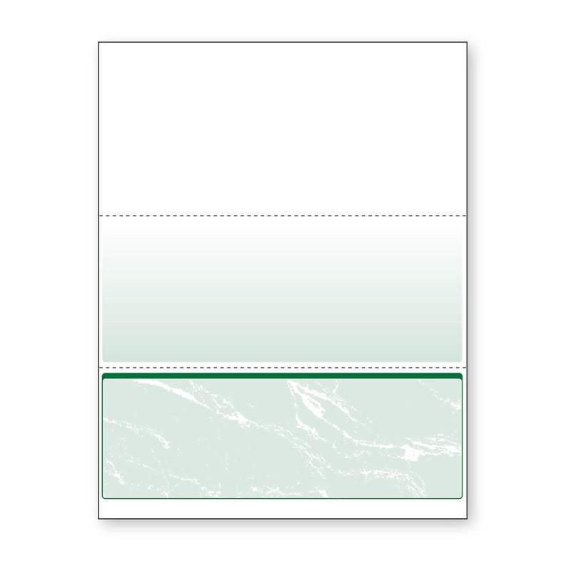 DocuGard Standard Green Marble Bottom High Security Check Paper - QuickBooks & Laser/Inkjet Printer Compatible - 11 Security Features - 500 Blank Business Checks (04518) - Image 1